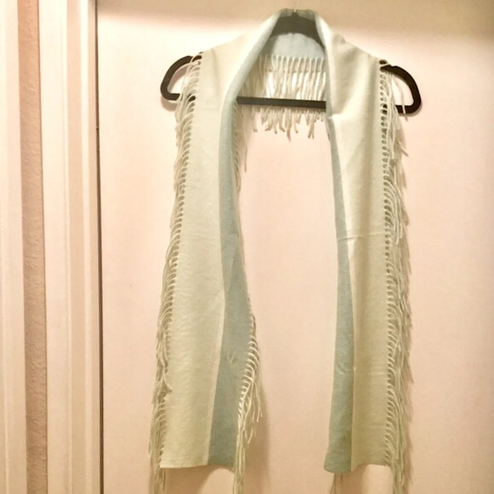 Vintage Charter Club Fringe Cashmere Scarf